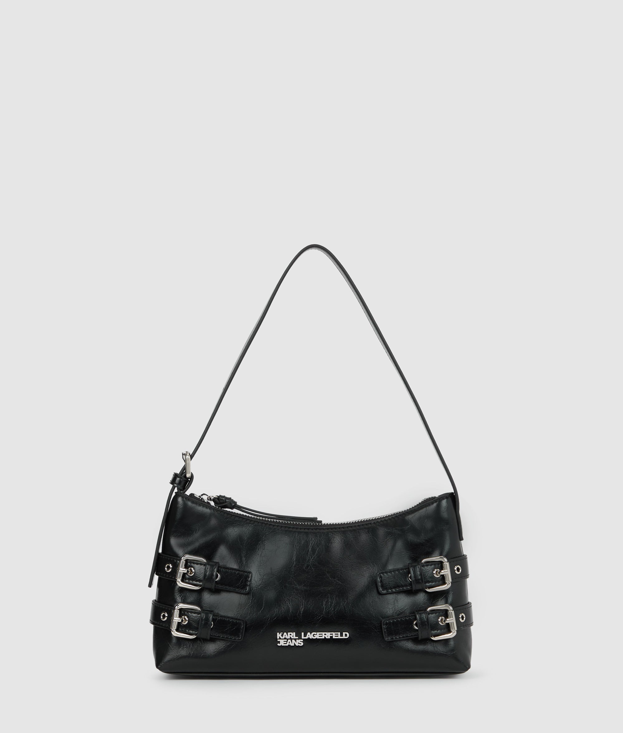 KarlLagerfeld Buckle Shoulder Bag Black