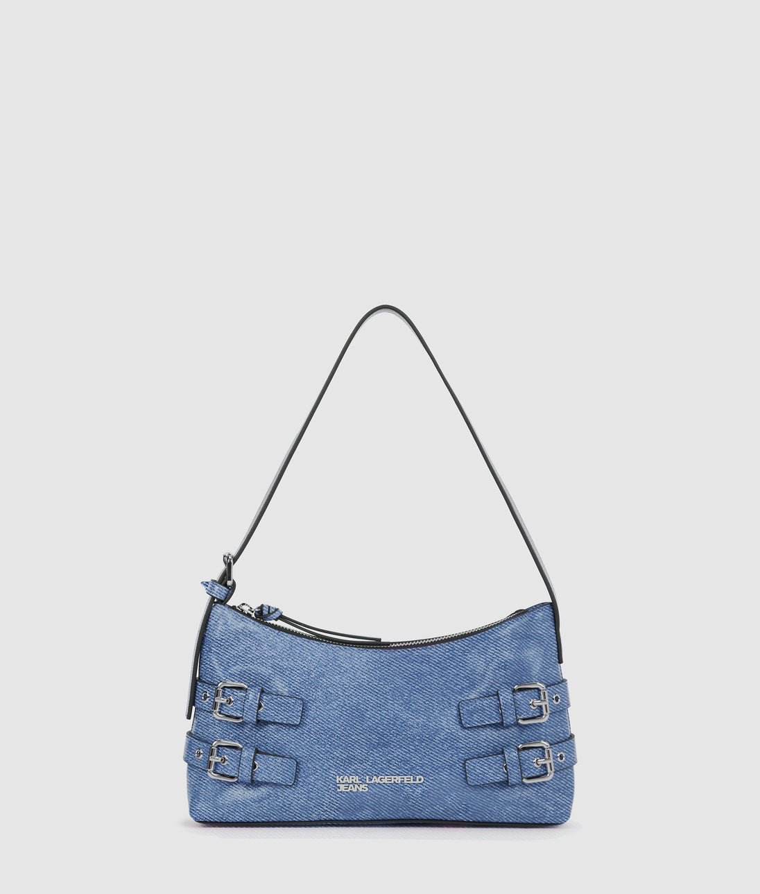 Karl Lagerfeld Denim Panel Maxi Skirt Washed Blue-Black