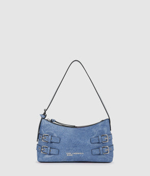 Karl Lagerfeld Denim Panel Maxi Skirt Washed Blue-Black