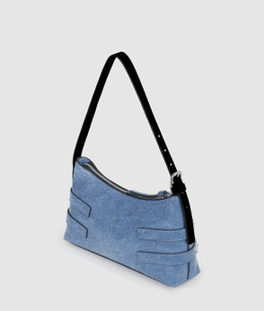 Karl Lagerfeld Denim Panel Maxi Skirt Washed Blue-Black