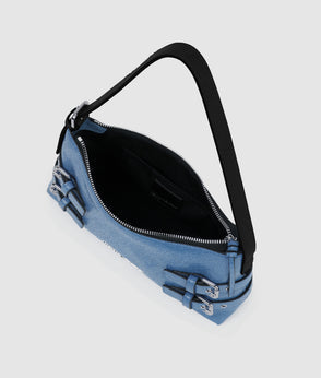 Karl Lagerfeld Denim Panel Maxi Skirt Washed Blue-Black