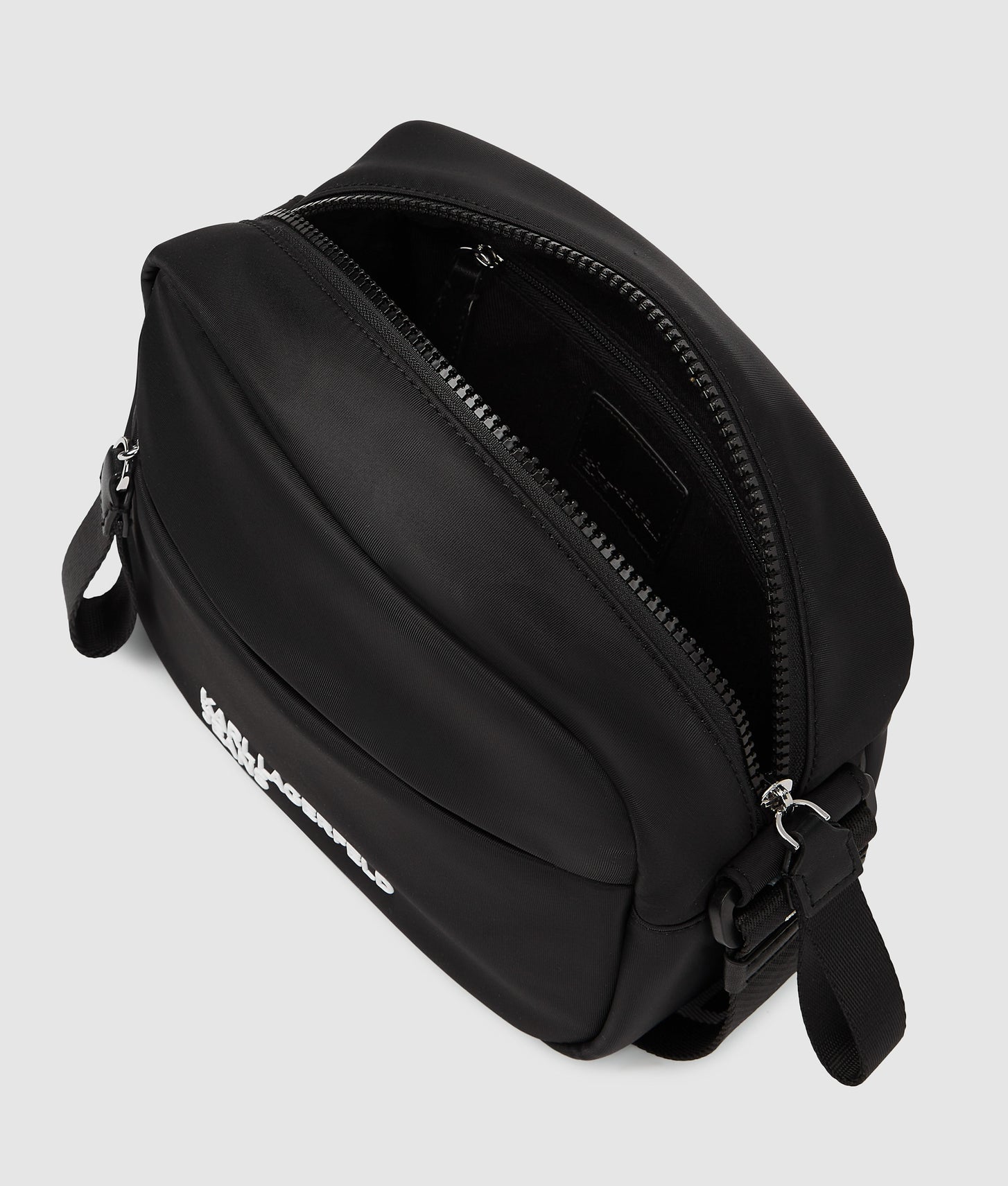 KarlLagerfeld Logo Nylon Crossbody Bag Black