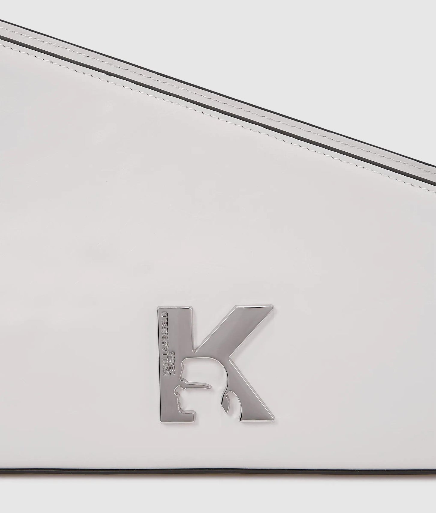 KarlLagerfeld Geo High-Shine Shoulder Bag Off White