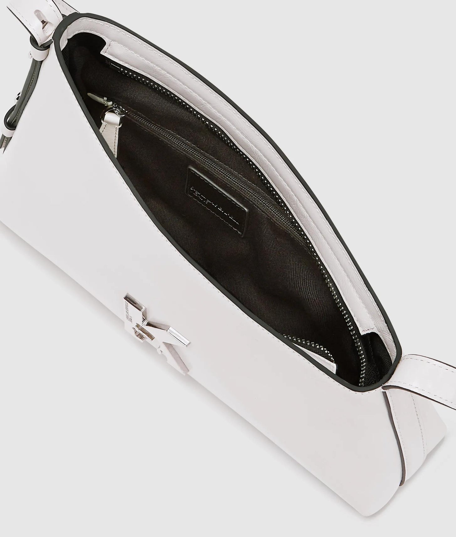 KarlLagerfeld Geo High-Shine Shoulder Bag Off White