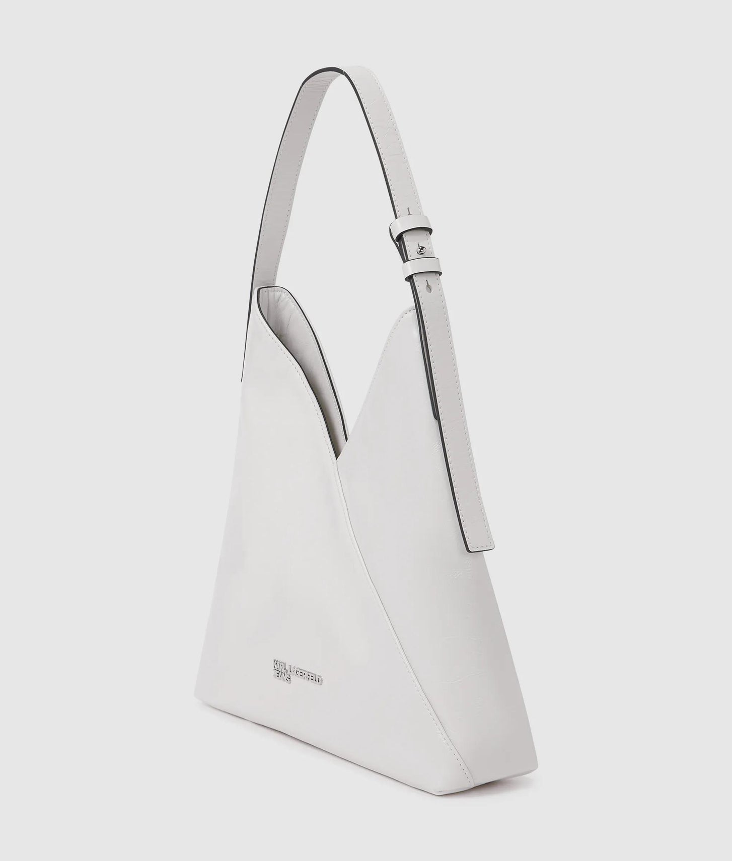 KarlLagerfeld Geo High-Shine Tote Bag Off White