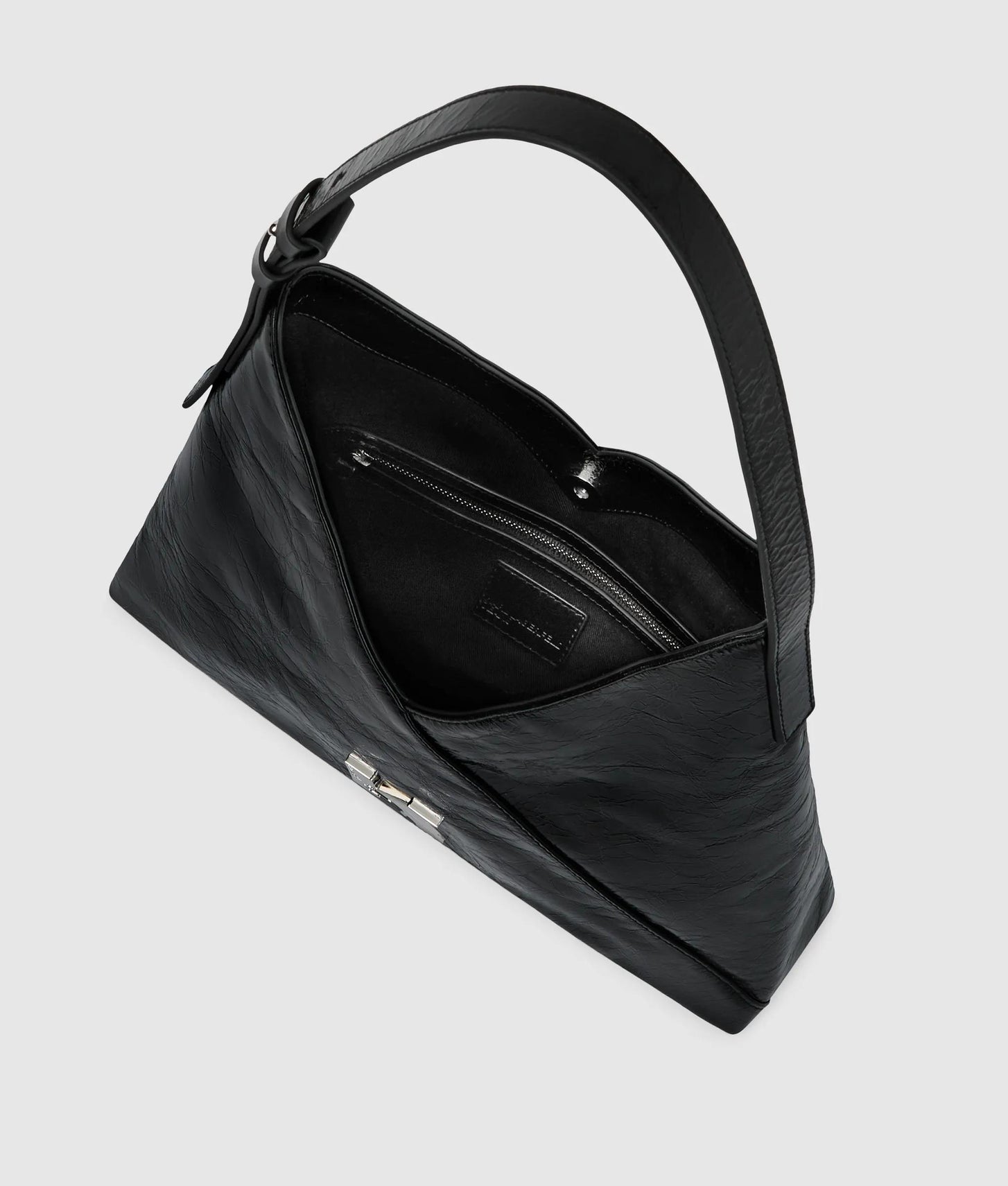 KarlLagerfeld Geo High-Shine Tote Bag Black