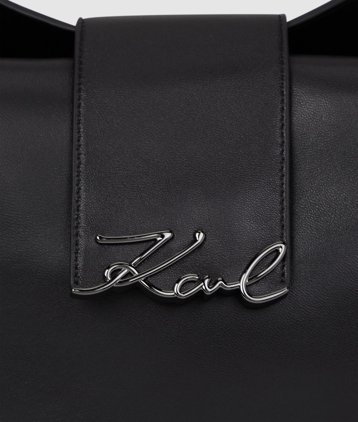 KarlLagerfeld Ksignature Oversized Moon Bag Black-Nickel