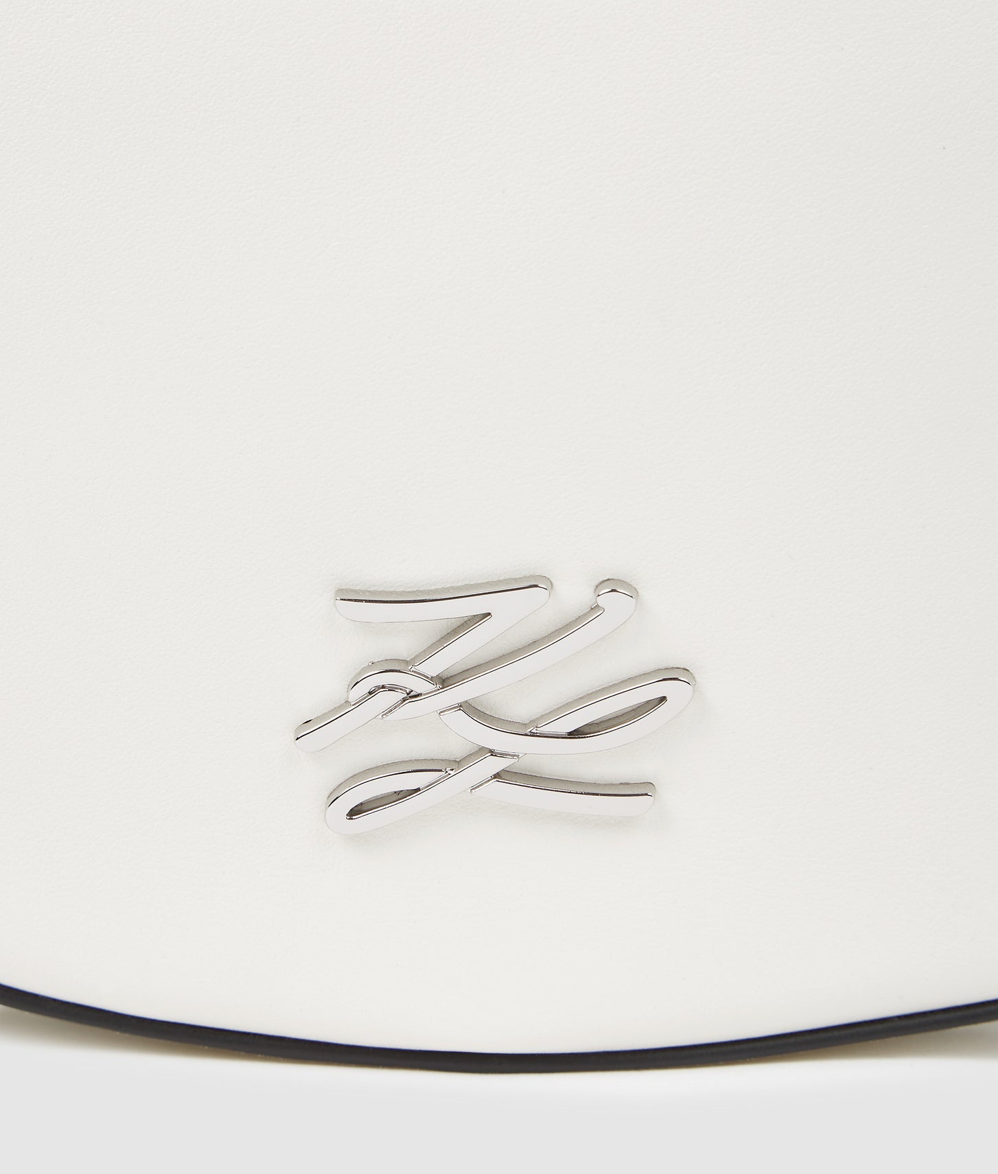 KarlLagerfeld Kautograph Small Moon Bag Off White