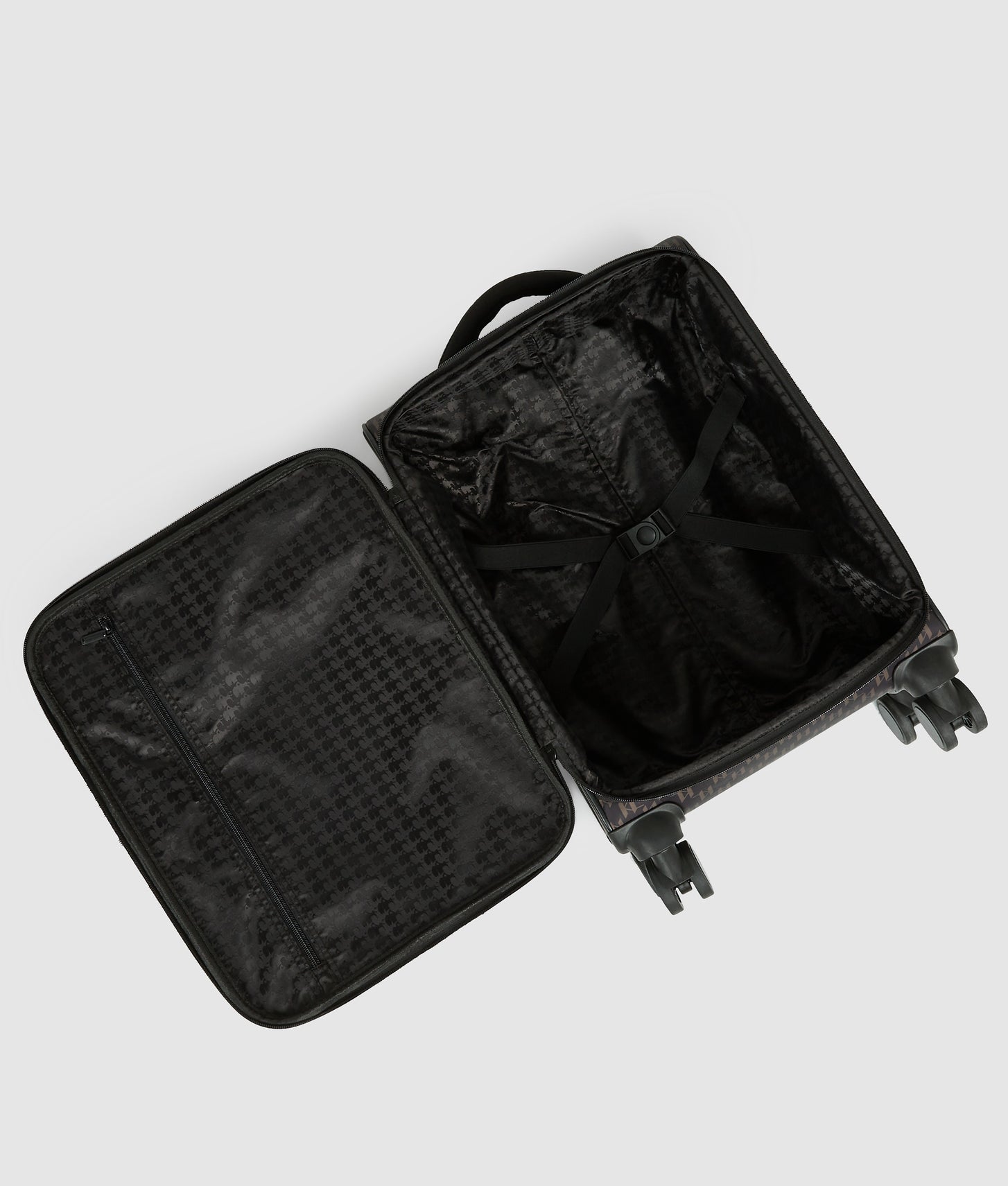 KarlLagerfeld Ikon Monogram Trolley Case Brown-Monogram