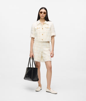 Karl Lagerfeld Short-Sleeved Bouclé Blazer Pristine