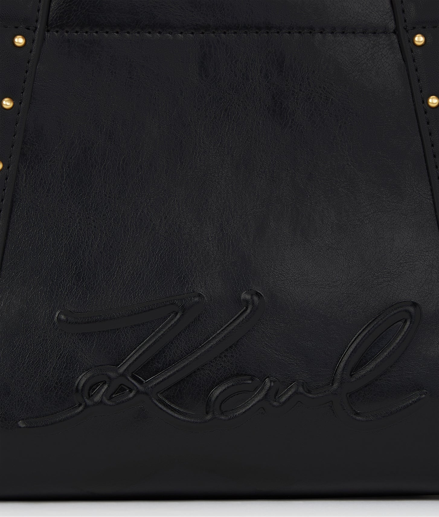 KarlLagerfeld Kville Small Studded Tote Bag Black/Gold