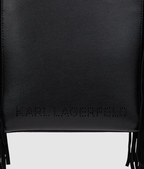 Karl Lagerfeld Studded Faux Leather Skirt Black