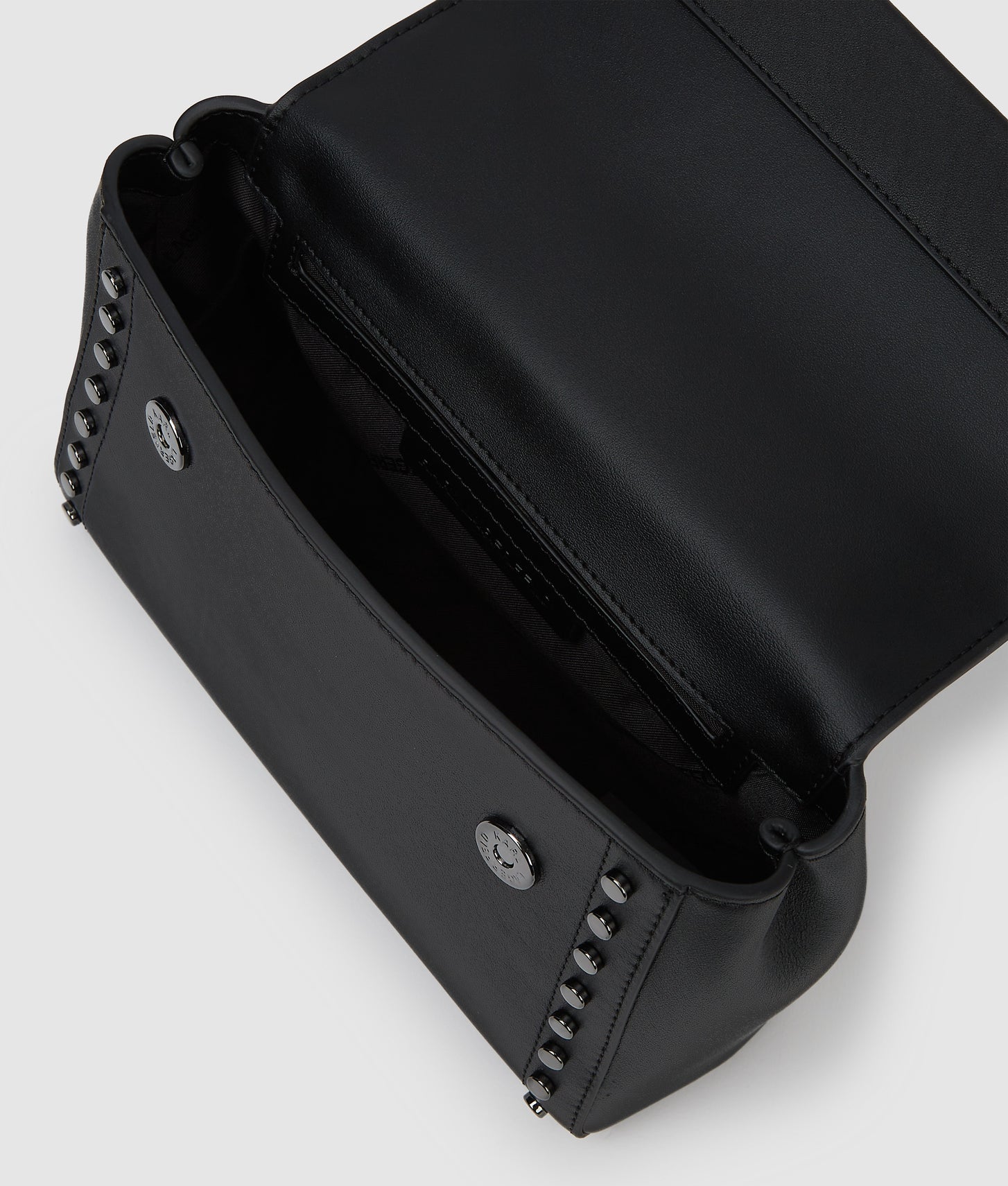 KarlLagerfeld Kautograph Studded Top Handle Bag Black Embellishment