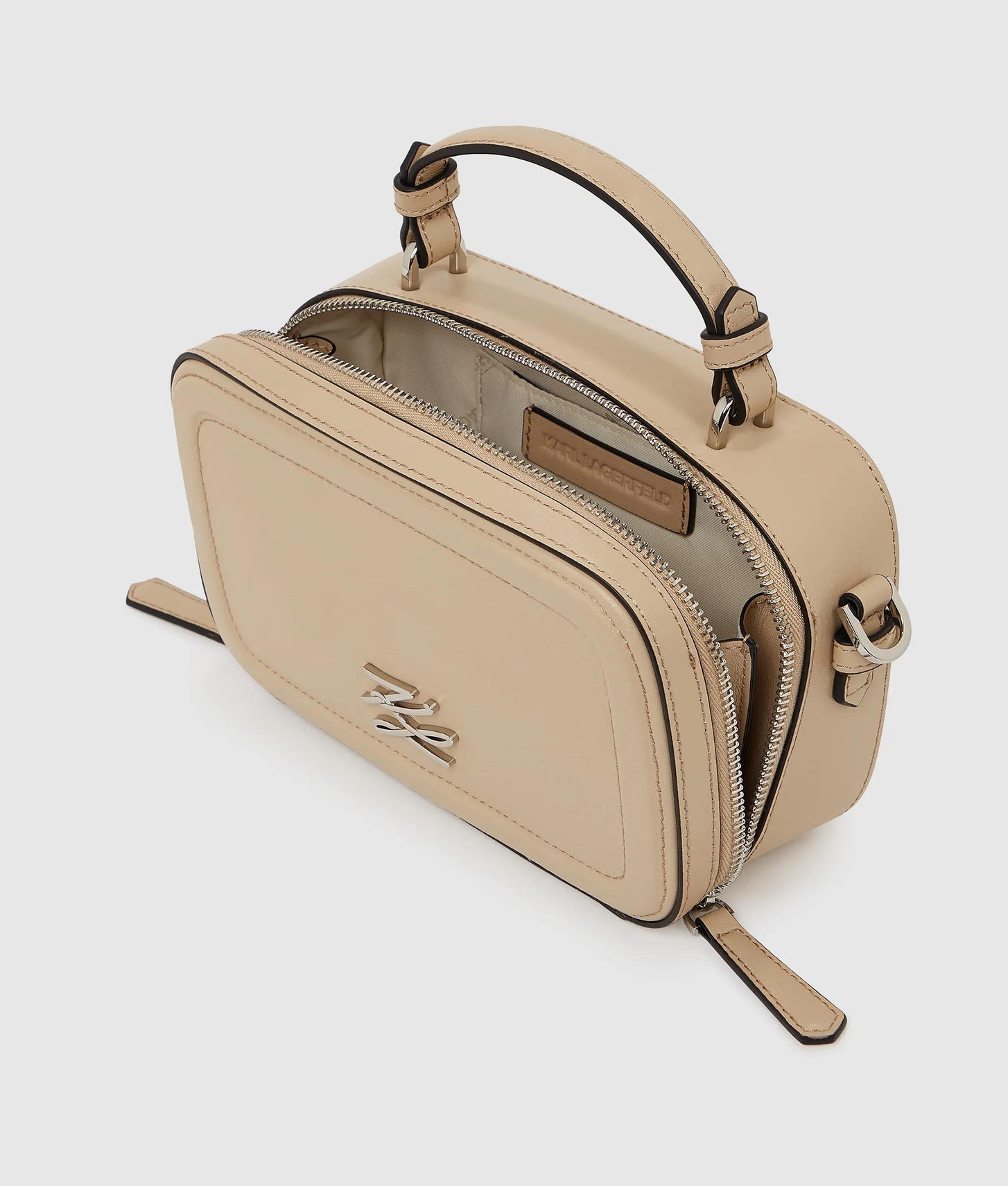 KarlLagerfeld Kautograph Chain Top Handle Bag Safari