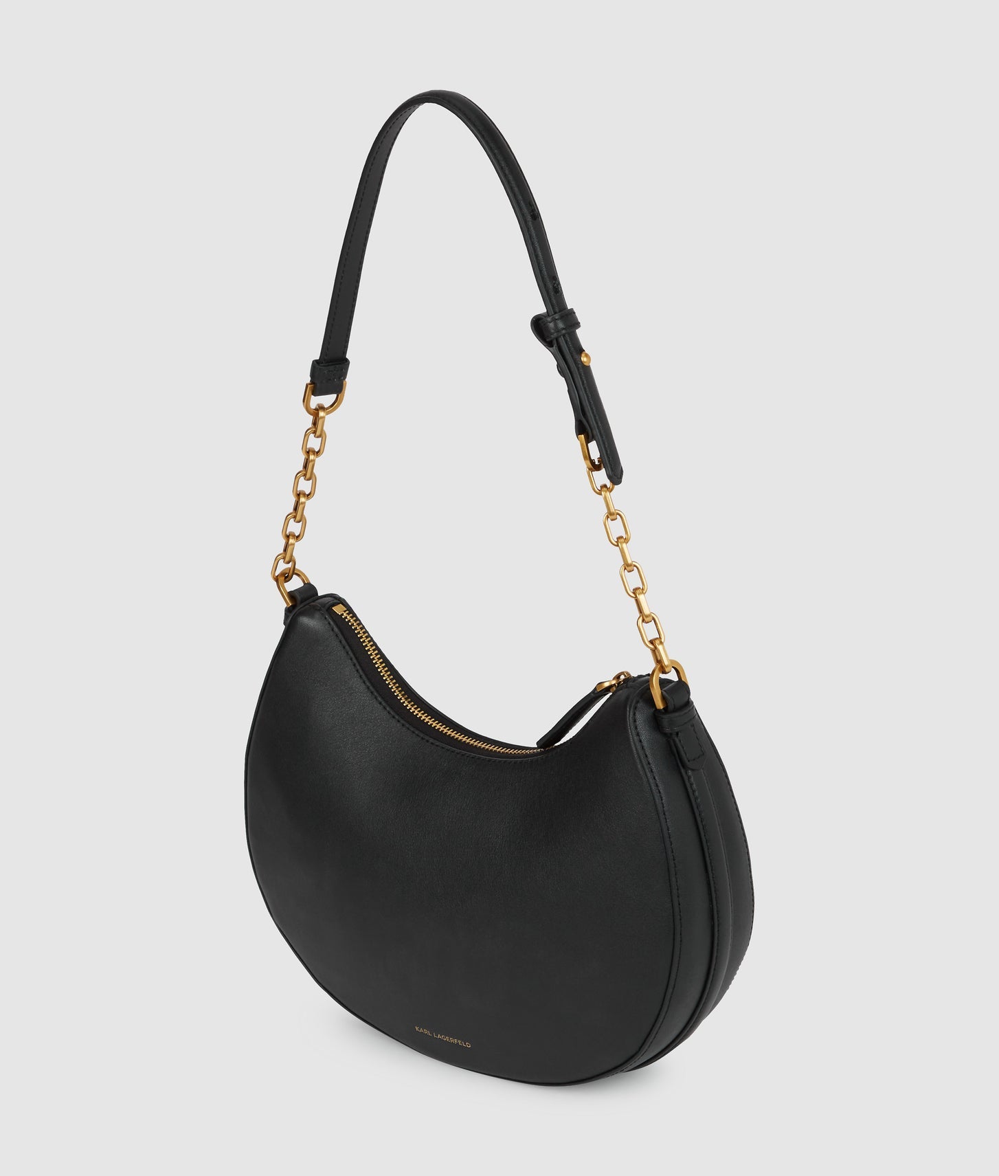 KarlLagerfeld Kautograph Medium Moon Bag Black/Gold