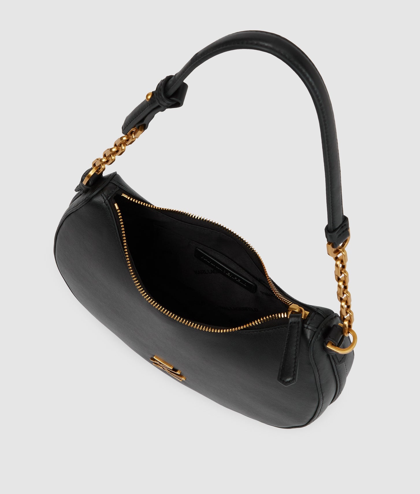 KarlLagerfeld Kautograph Medium Moon Bag Black/Gold