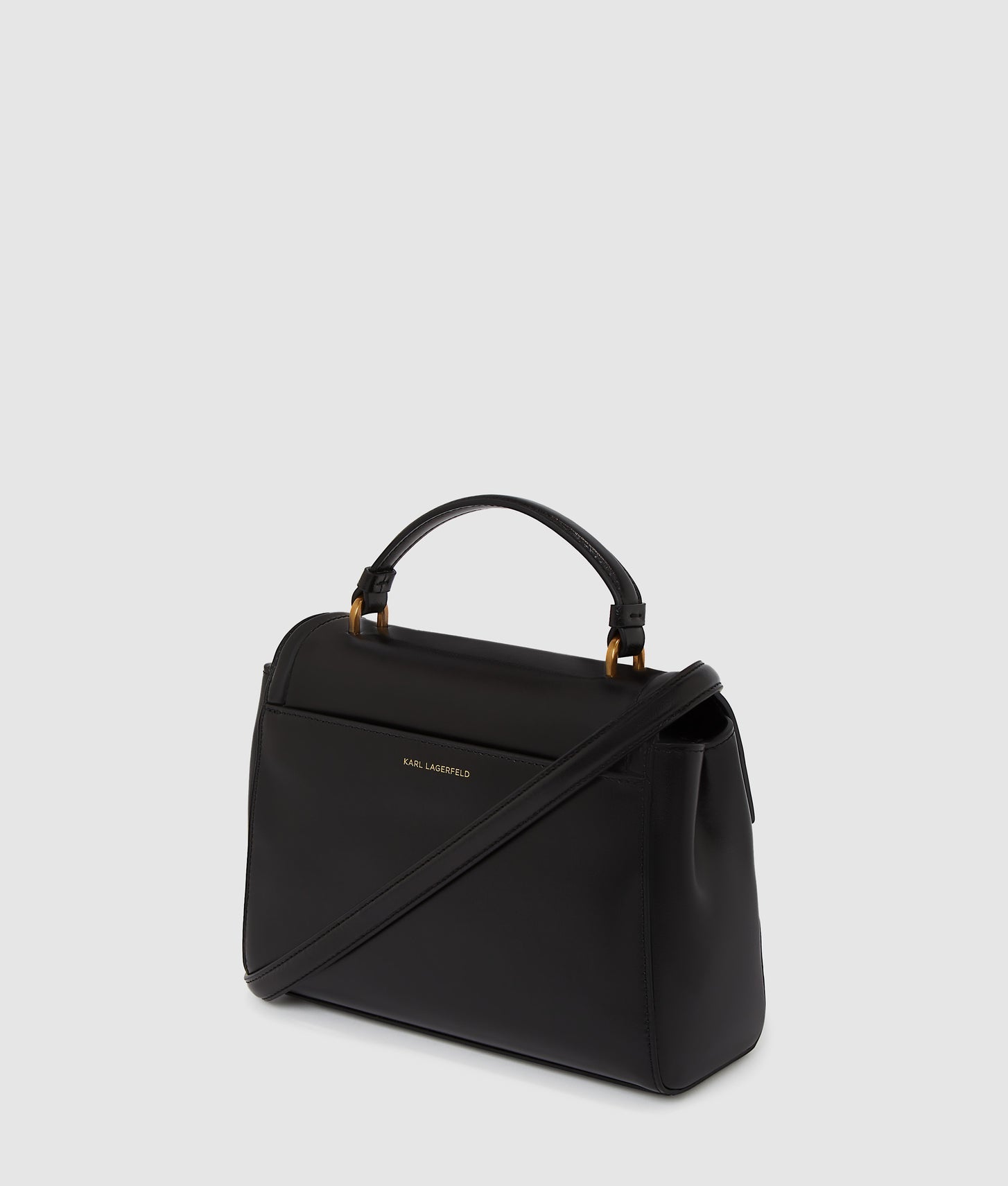 KarlLagerfeld Kautograph Small Top Handle Bag Black/Gold