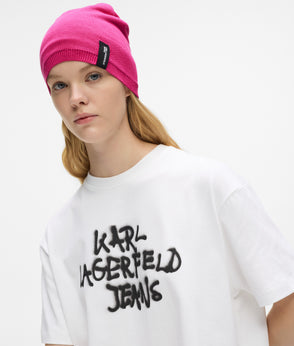 Karl Lagerfeld Graffiti T-Shirt Dress White