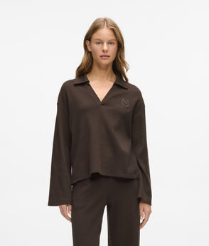 Karl Lagerfeld Waffle Loungewear Pants Black Coffee