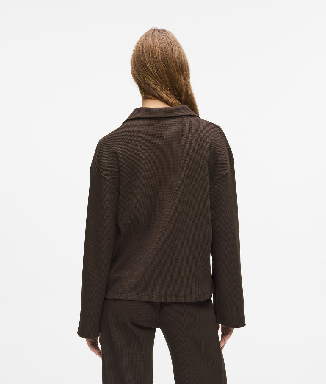 Karl Lagerfeld Waffle Loungewear Pants Black Coffee