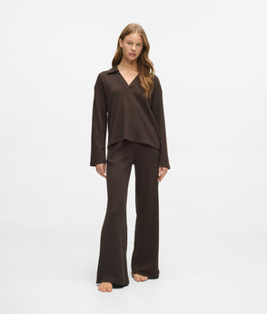 Karl Lagerfeld Waffle Loungewear Pants Black Coffee