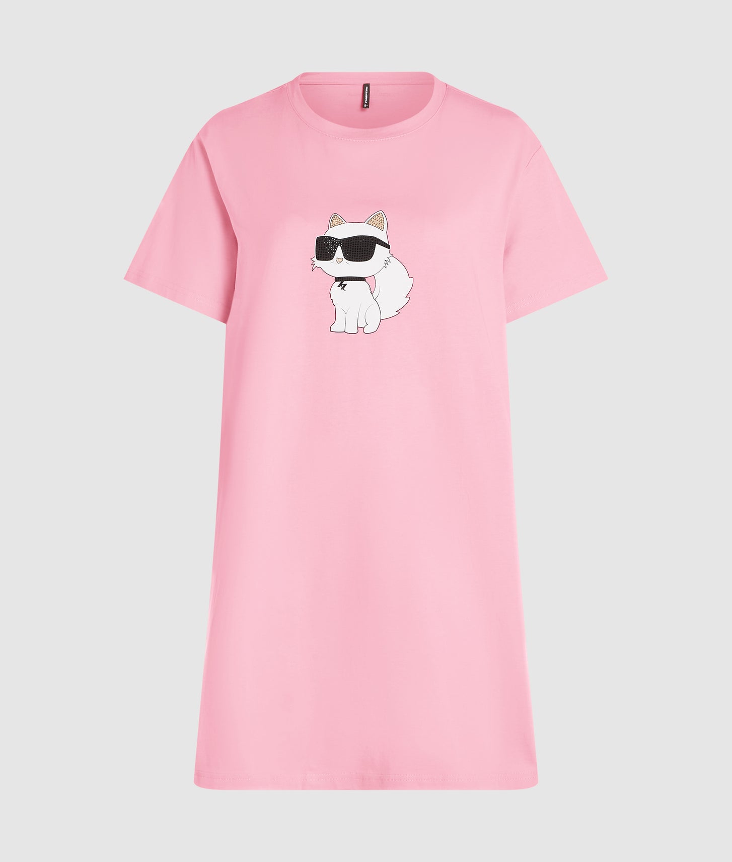 Karl Lagerfeld Ikon Rhinestone Pajama Dress Begonia Pink