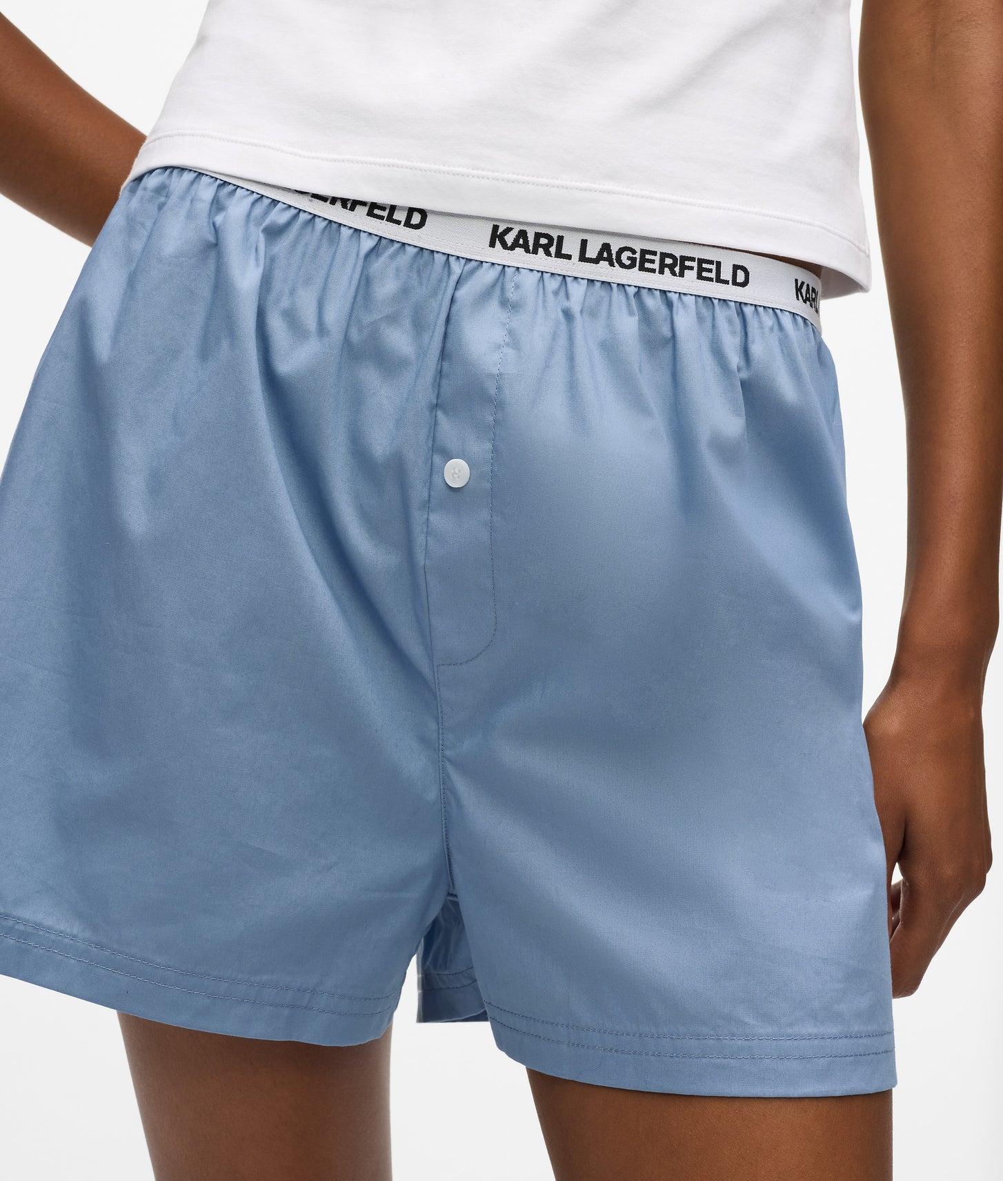 Karl Lagerfeld Tank Top And Shorts Pajama Set White