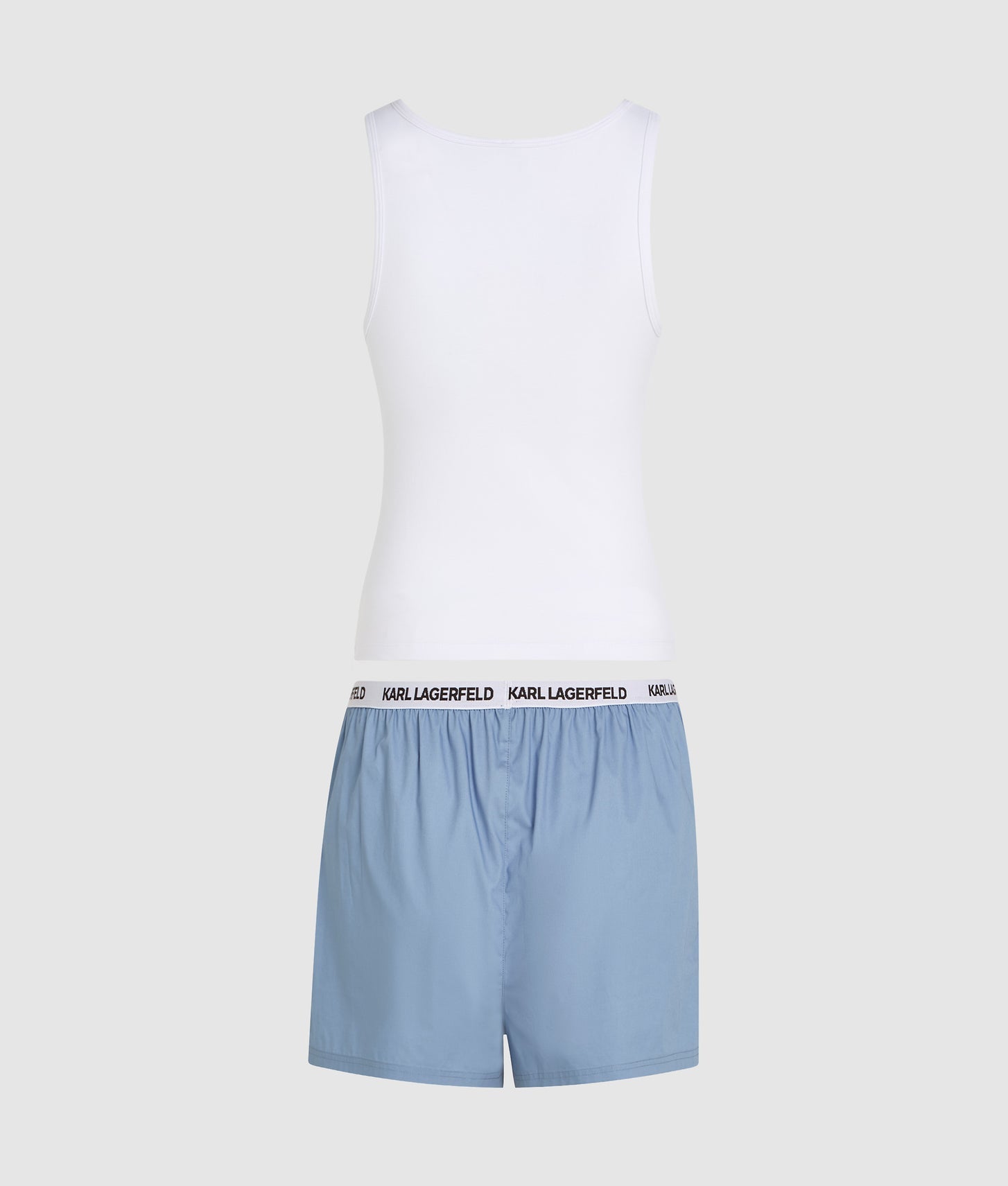 Karl Lagerfeld Tank Top And Shorts Pajama Set White