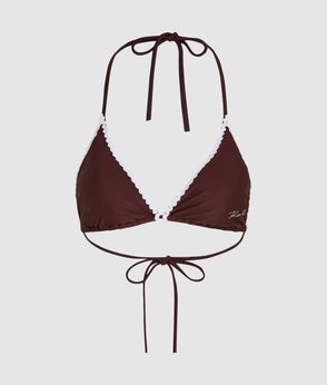 KarlLagerfeld Kautograph Crochet Hobo Bag Natural