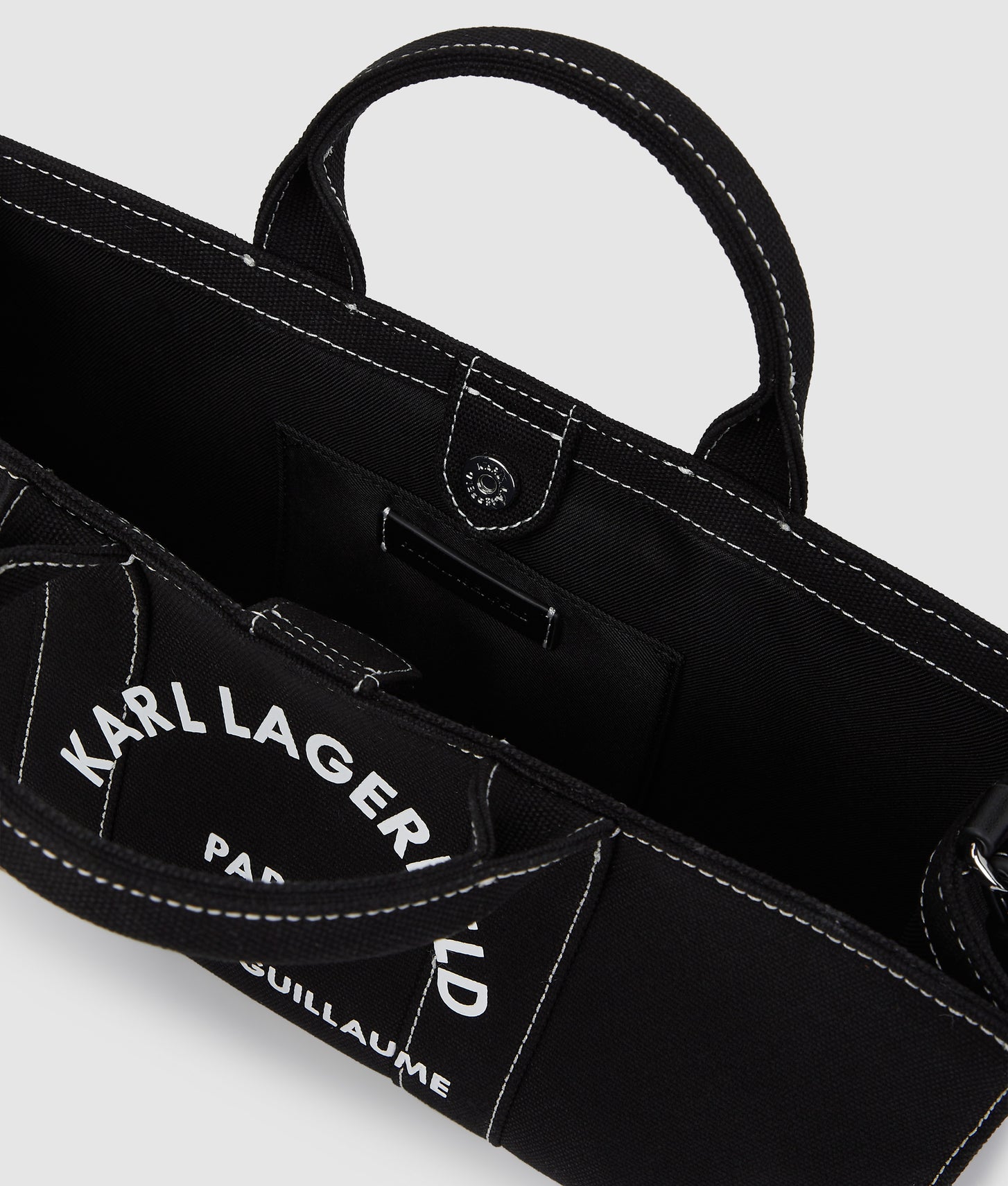KarlLagerfeld Rue St-Guillaume Elongated Tote Bag Black