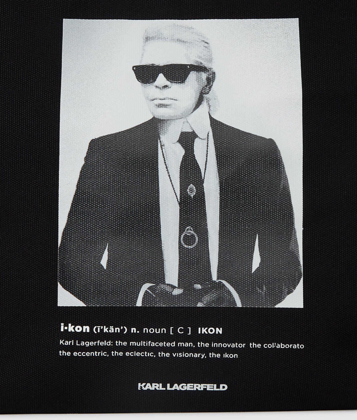 KarlLagerfeld Karl Photo Print Shopper Black