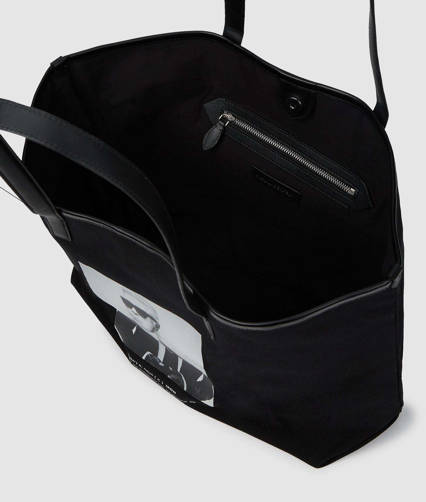 KarlLagerfeld Karl Photo Print Shopper Black