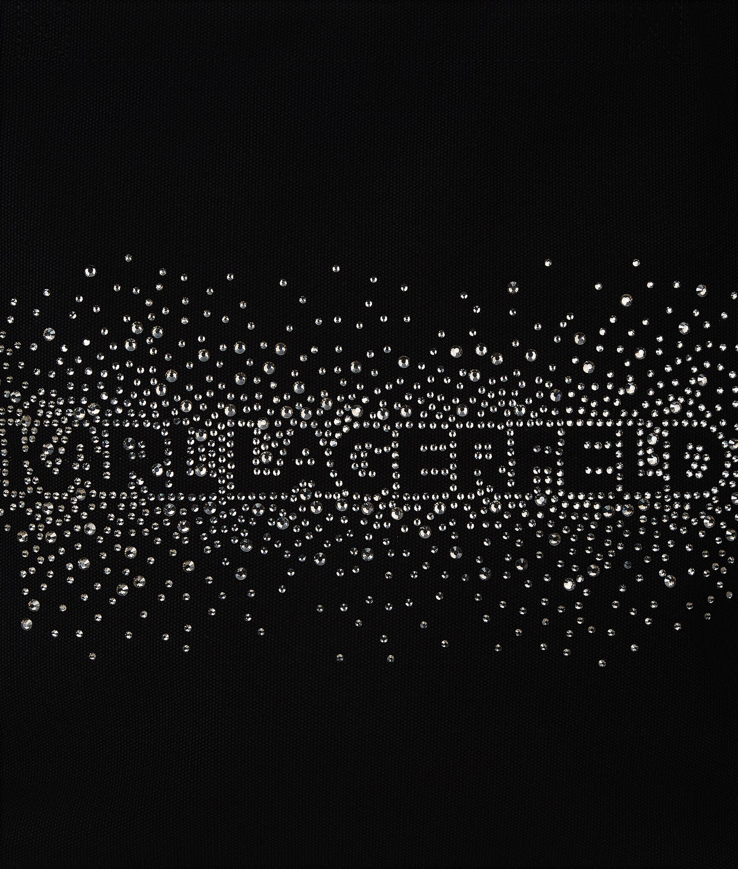 KarlLagerfeld Logo Rhinestone Shopper Black