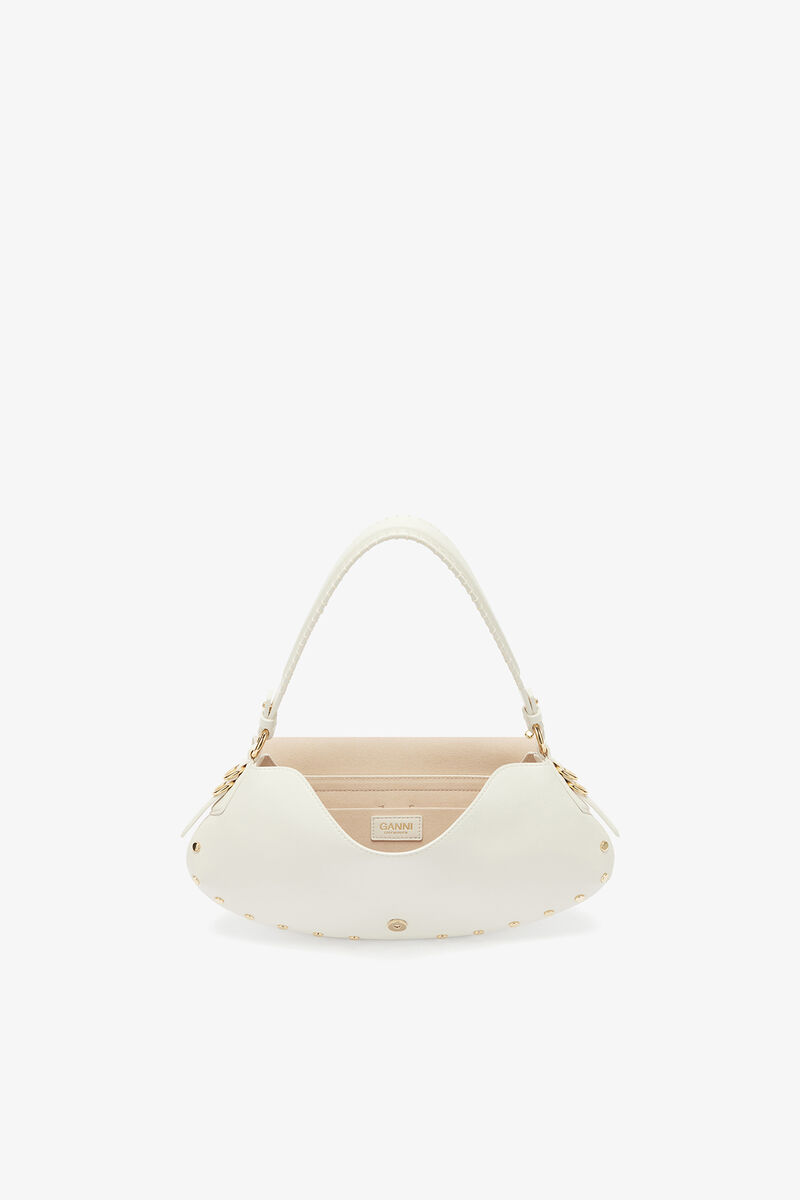 Ganni Egret B-Kat Bag Studs In White