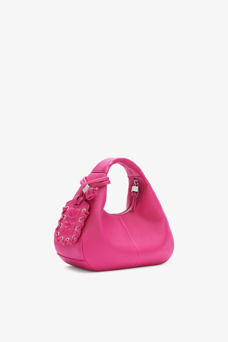 Ganni Cabaret Mini Hobo Bag In Pink