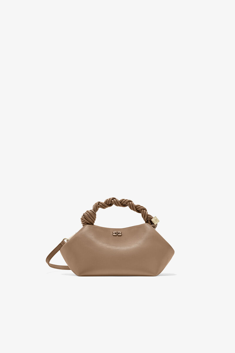 Ganni Coca Mocha Small Bou Bag In Brown
