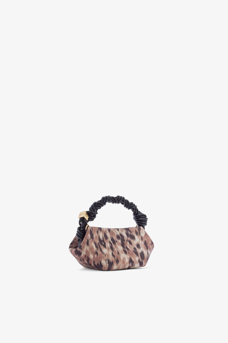 Ganni Burro Mini Bou Bag In Printed Taffeta