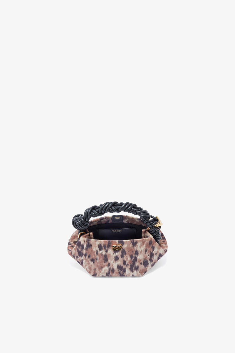 Ganni Burro Mini Bou Bag In Printed Taffeta