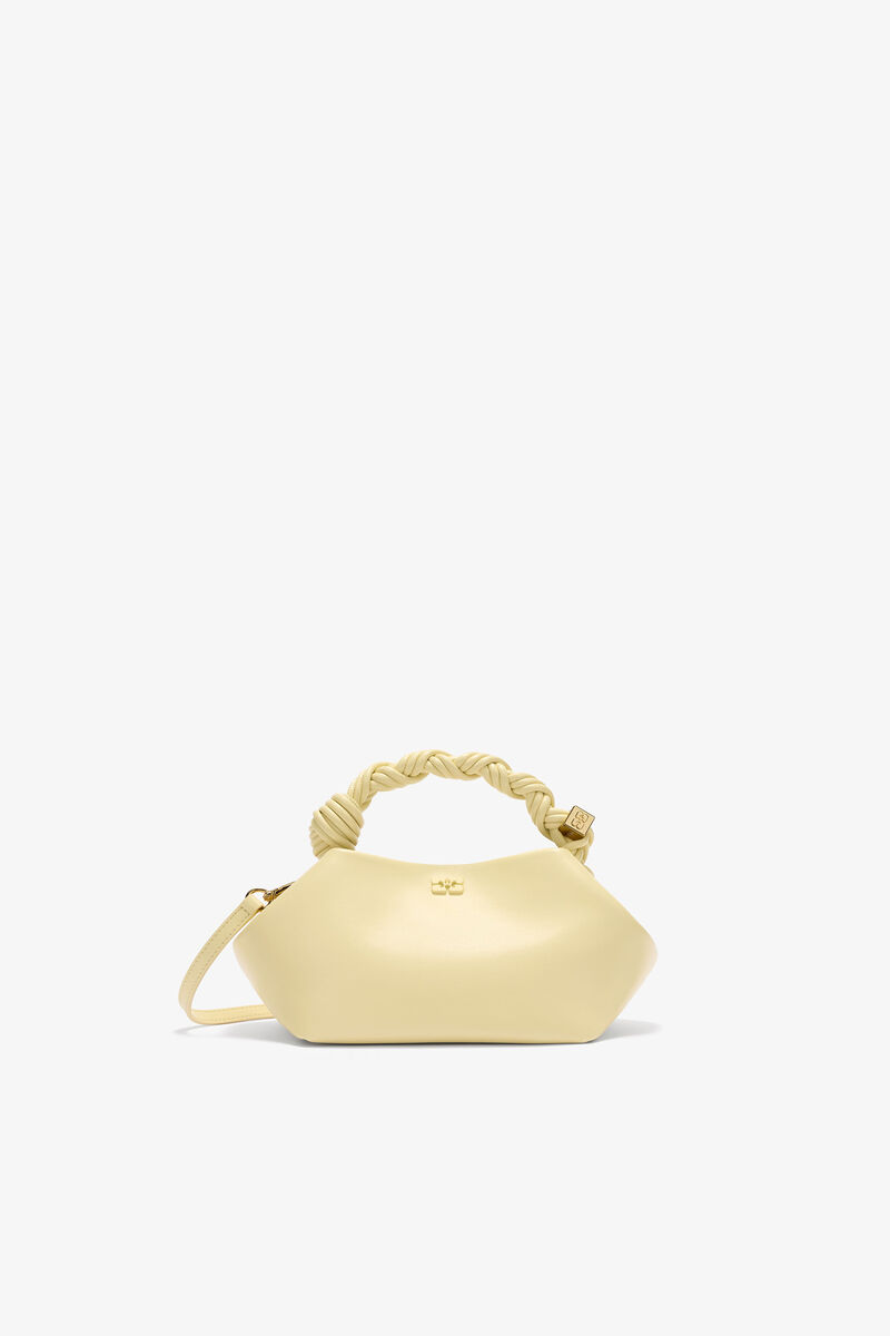 Ganni Yellow Cream Small Bou Bag In Yellow