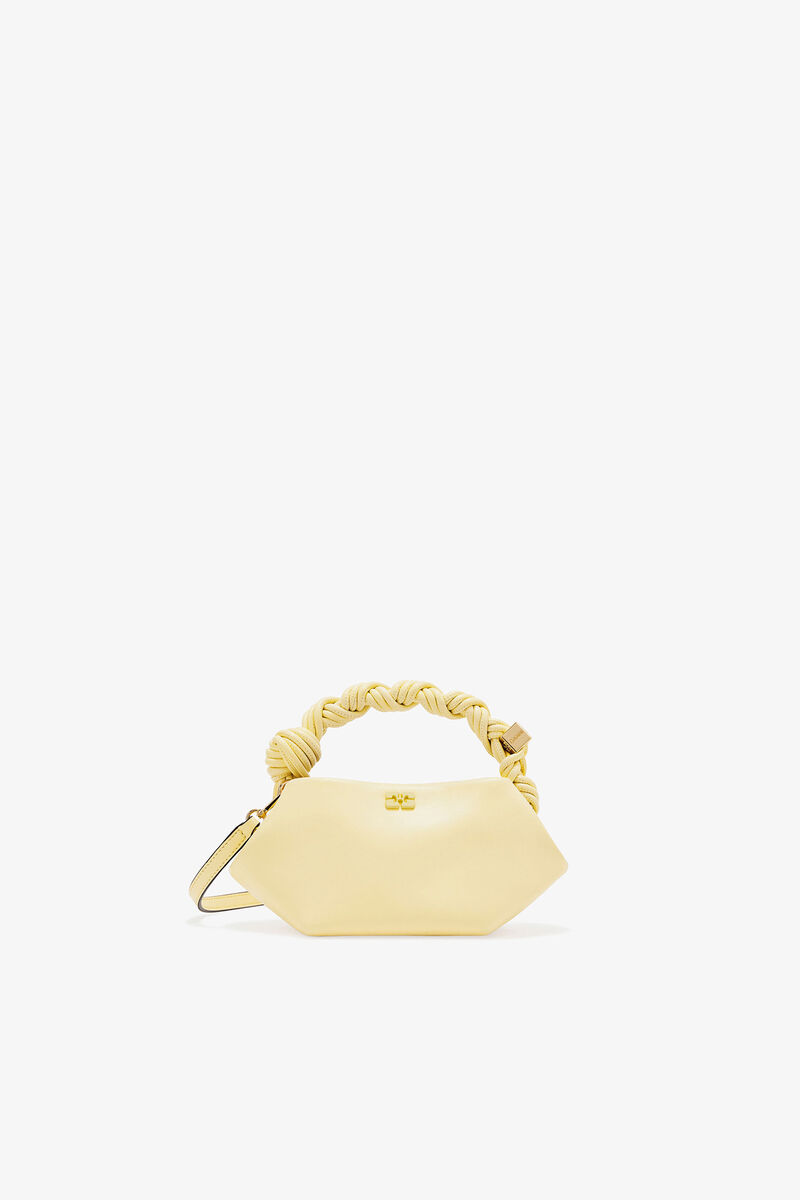 Ganni Yellow Cream Mini Bou Bag In Yellow
