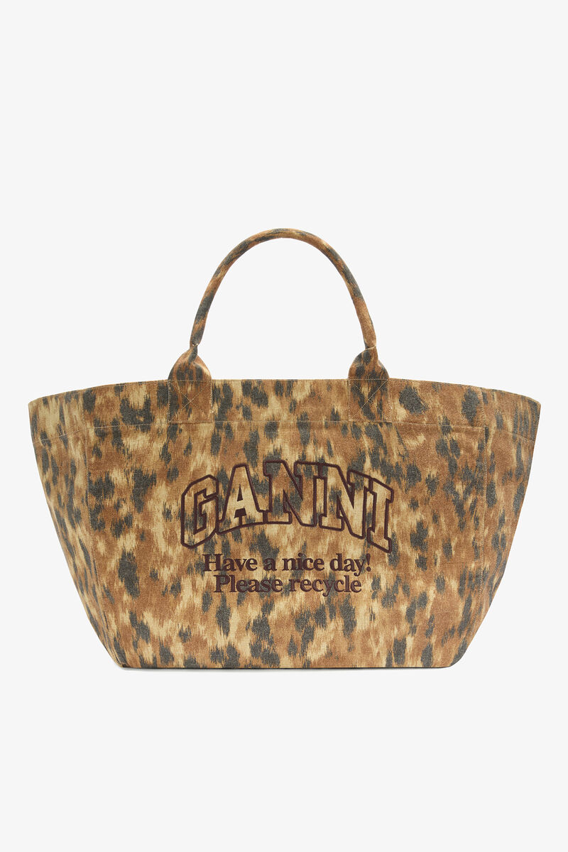 Ganni Burro Tote Xxl In Ikat Animal