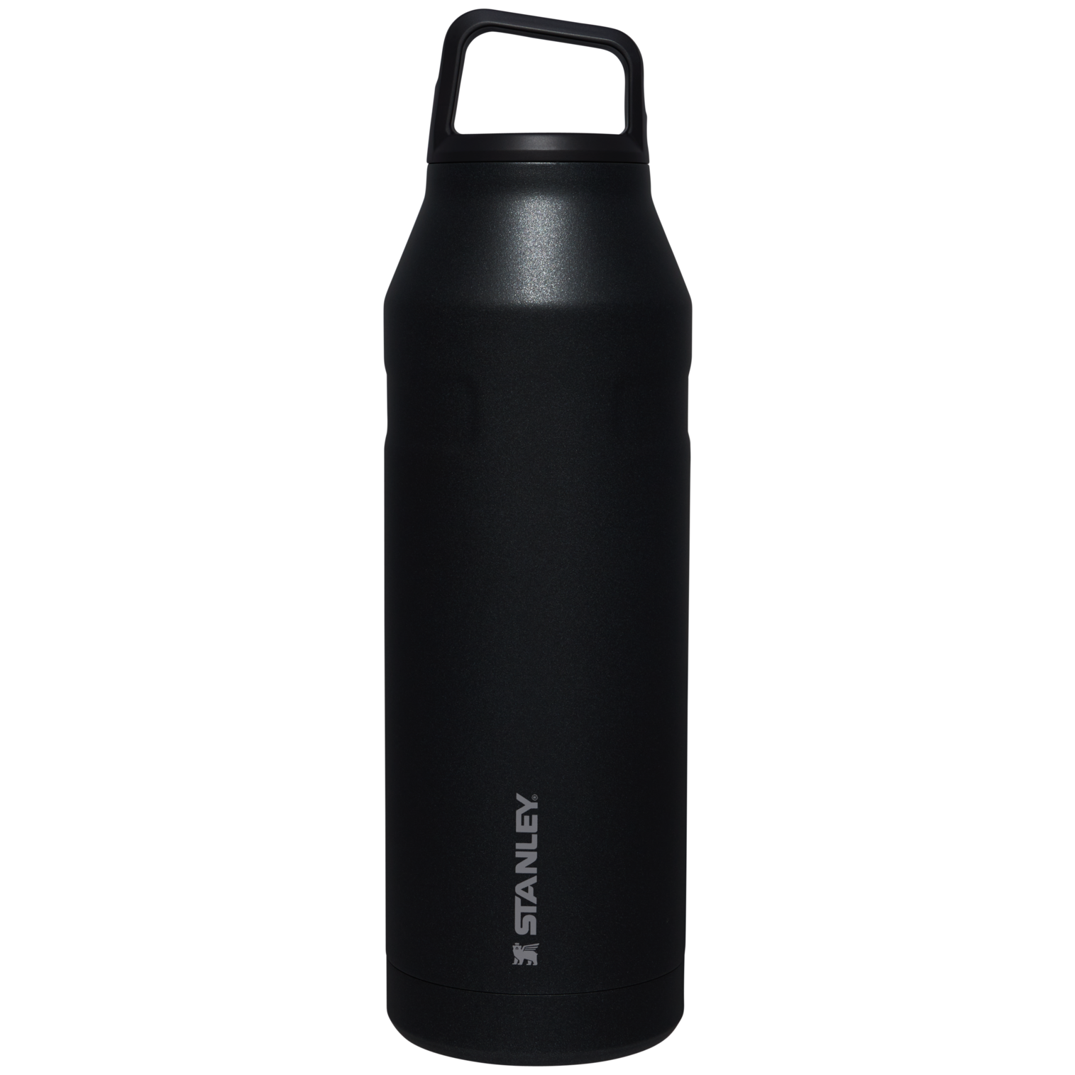 IceFlow Bottle with Cap and Carry+ Lid | 50 OZ Black Glimmer Black Glimmer