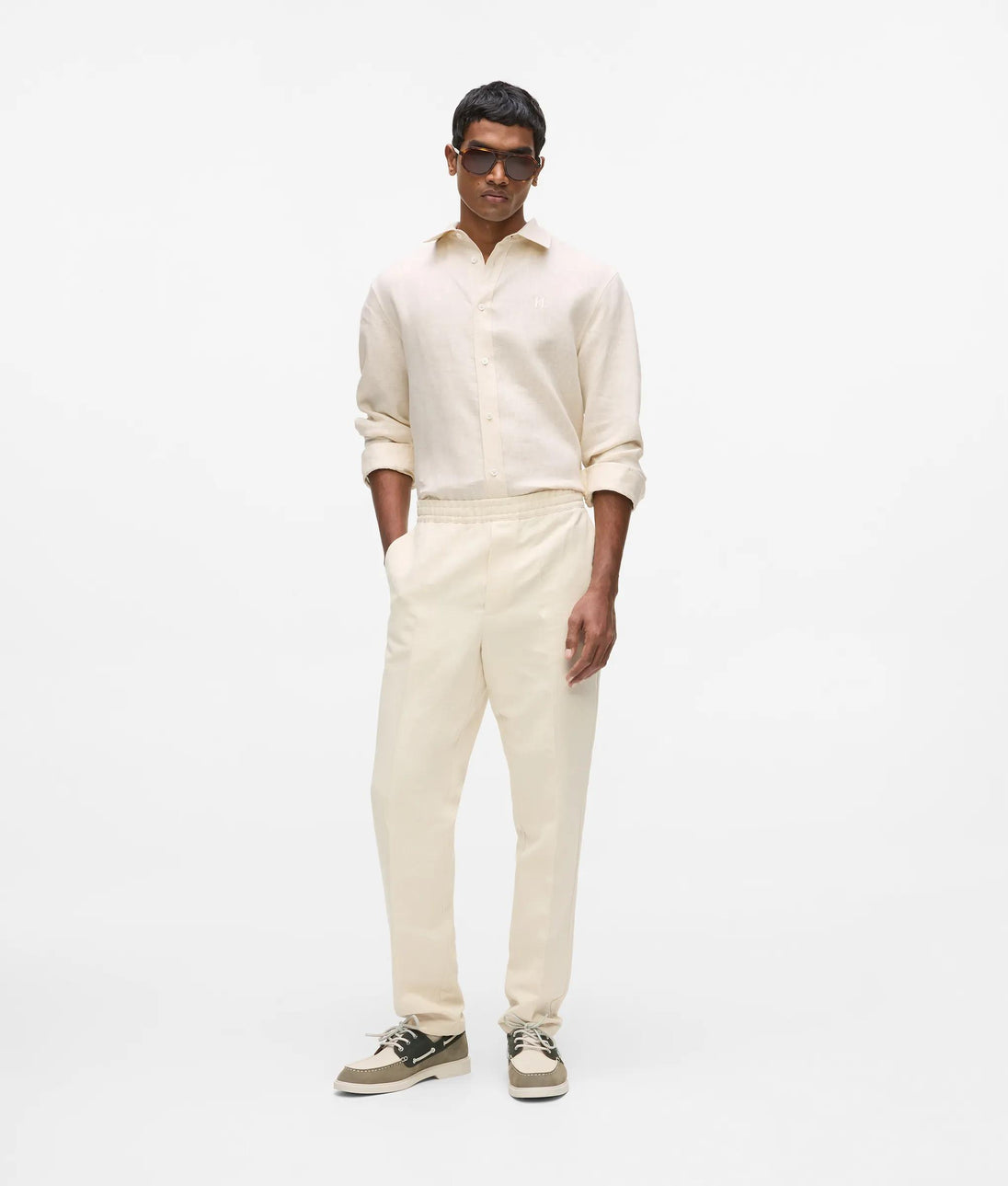 Karl Lagerfeld Linen Blazer Natural