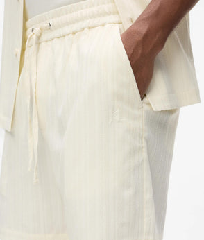 Karl Lagerfeld Textured Short-Sleeved Shirt Cannoli Cream