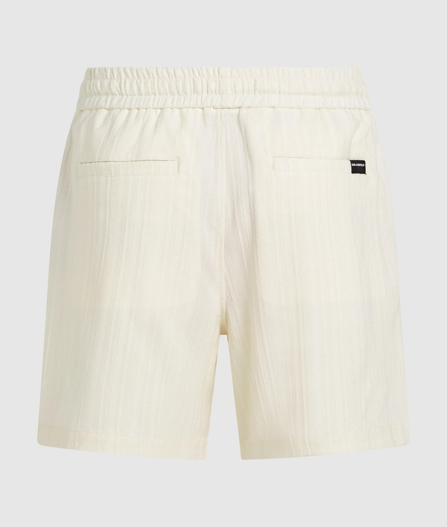 Karl Lagerfeld Textured Shorts Cannoli Cream