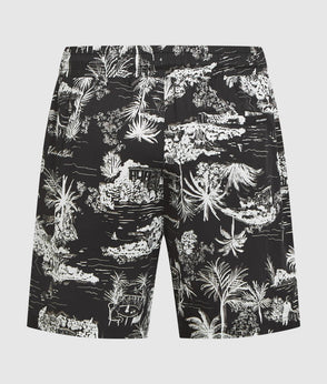 Karl Lagerfeld Short-Sleeved All-Over-Print Shirt Black