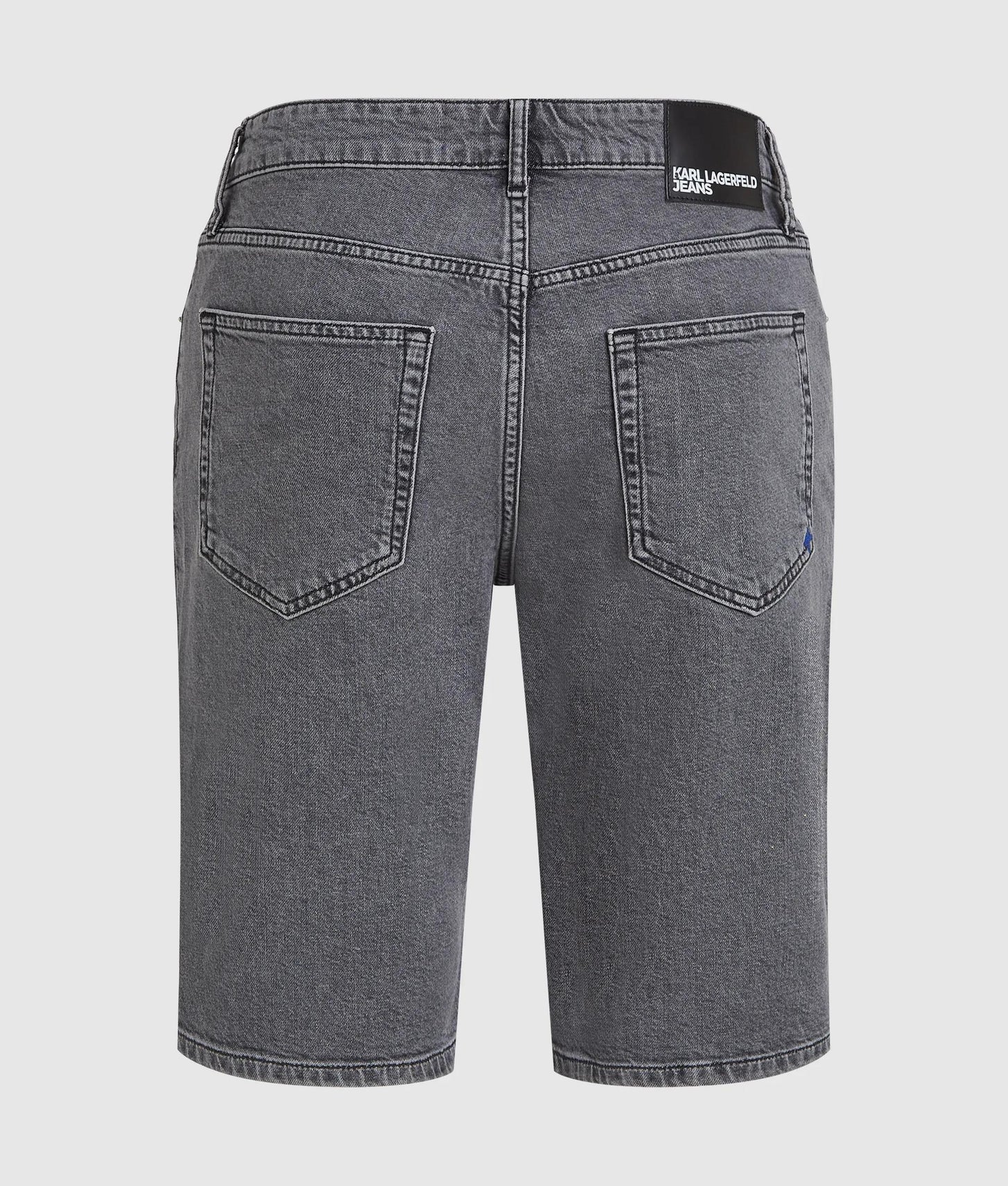 Karl Lagerfeld Slim Denim Shorts Washed Grey Denim