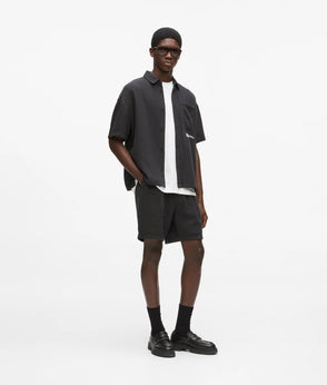 Karl Lagerfeld Stripe Logo T-Shirt Whitecap Grey