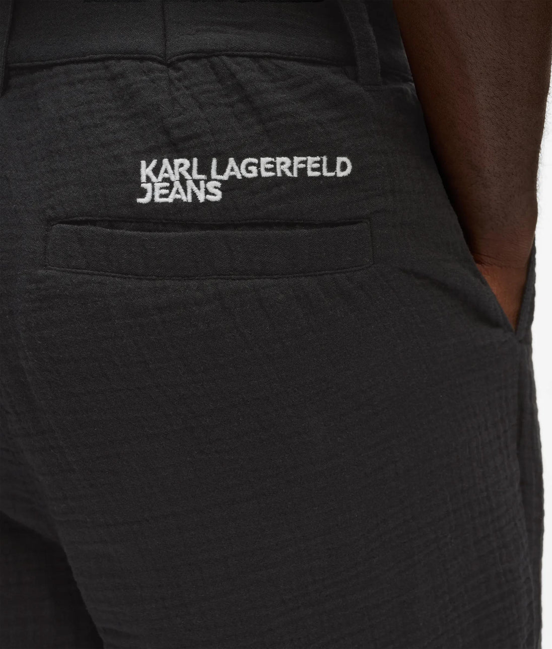 Karl Lagerfeld Stripe Logo T-Shirt Whitecap Grey