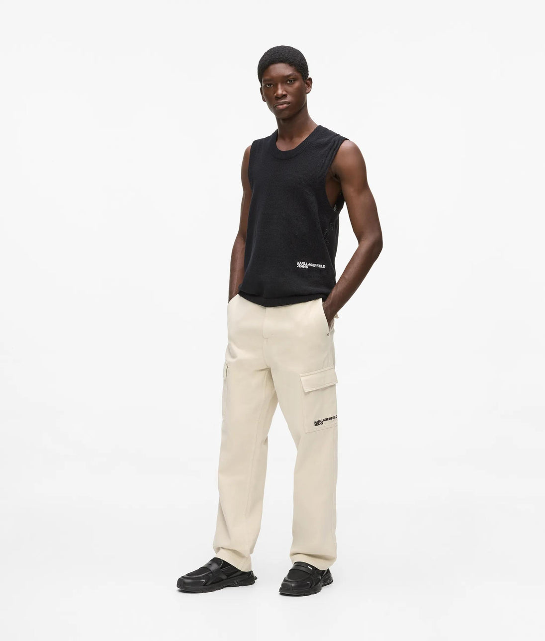 Karl Lagerfeld Knit Tank Top Black
